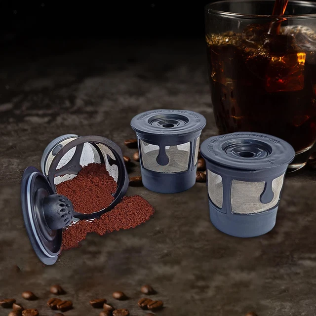 3 Stück nachfüllbare Kaffeefiltertassen Kaffeekapseln für Kaffeemaschinen