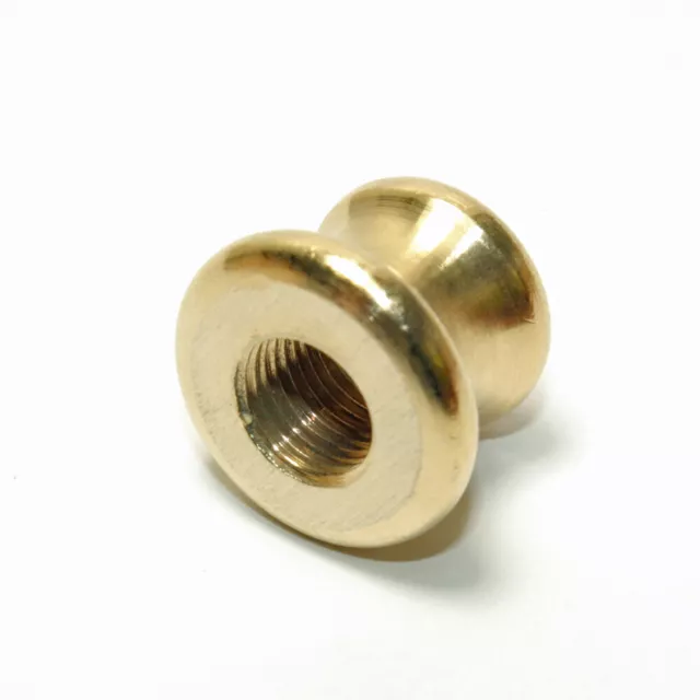 Solid Brass Shaped Female Coupler M10 x 1mm Pitch Thread Raw Finish 2