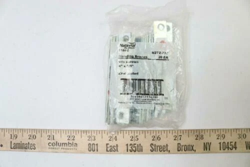 (20-Pk) National Hardware Mending Plate Steel Zinc 4" x 5/8" N272-732