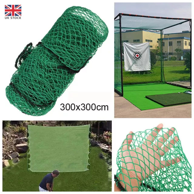 300*300cm Golf Practice Nylon Net Outdoor Home Driving Range Hitting Netting UK
