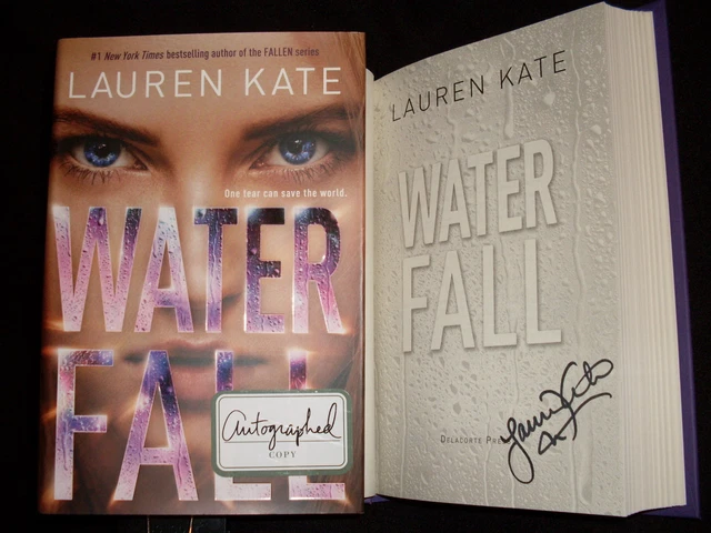 Lauren Kate signed Waterfall 1st printing hardcover book Teardrop Series
