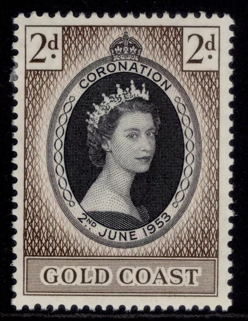 GOLD COAST QEII SG165, 2d black & sepia, LH MINT.