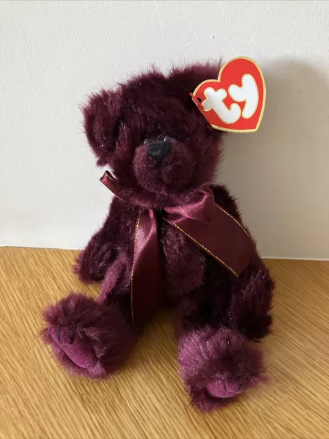 TY Beanie Baby Attic Treasures Beargundy Jointed Bear 1993