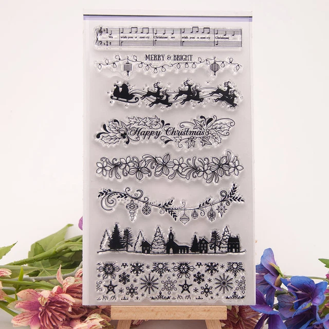 Christmas Silicone Clear Stamp Scrapbooking Embossing Card Making Album Craft