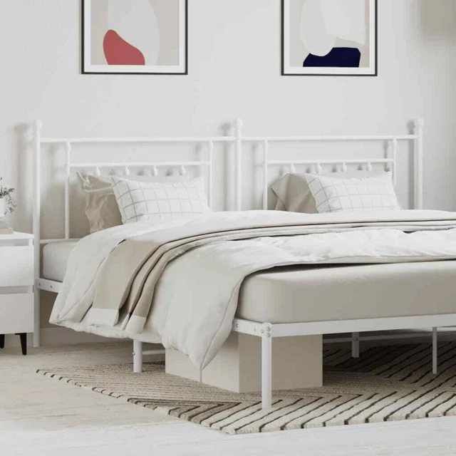 Vidaxl Testiera in Metallo Bianco 200 cm