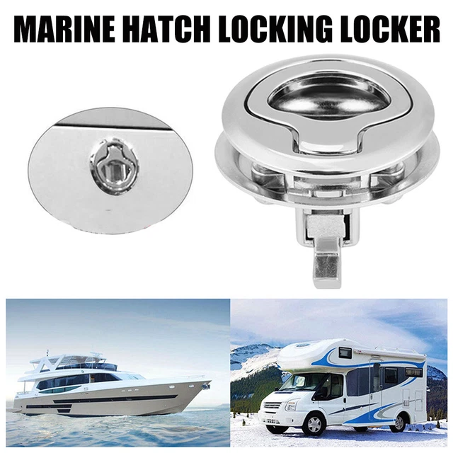 MARINEHATCH LOCKING LOCKER Boat Embedded Flush Pull Hatch Slam Latch