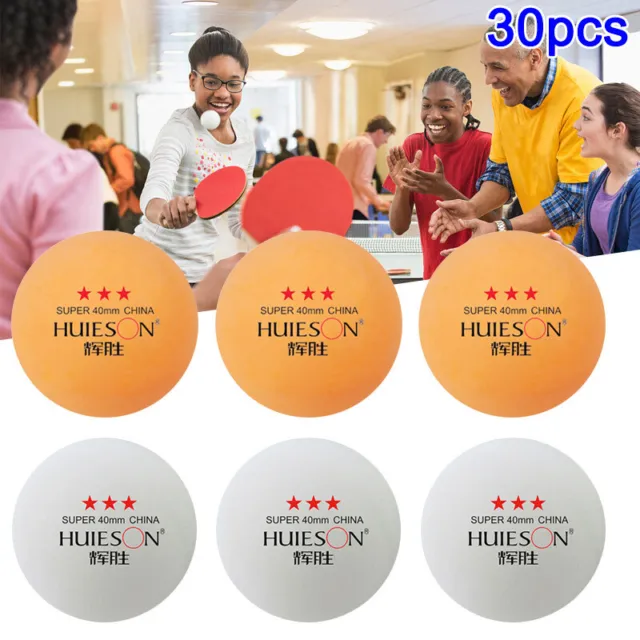 30pcs 3-Star Table Tennis Balls Professional Pingpong Ball Training Ball 40mm