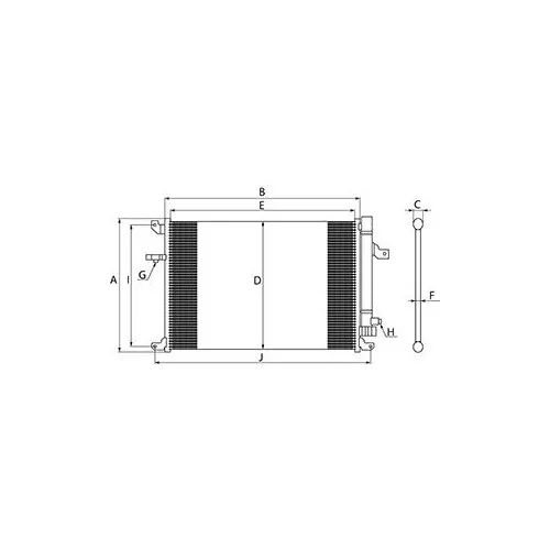 Kondensator Klimaanlage Hc-cargo 260858 kompatibel mit Opel Saab 3