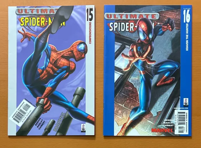 Ultimate Spider-Man #15 & 16 (Marvel 2002) 2 x VF+/- comics