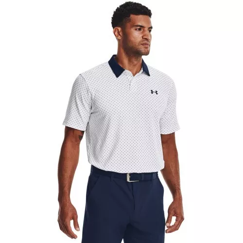 UNDER ARMOUR MENS UA Performance Printed Golf Polo Shirt Sz 4XL White ...