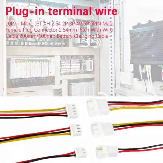 10Pcs/set JST XH2.54mm 2/3/4 Pin Wire Cable Connector Male Plug Socket US W8D7