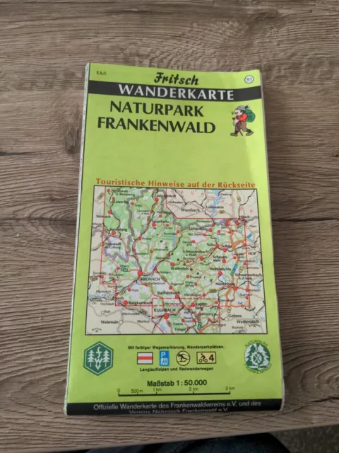 Fritsch Wanderkarte Naturpark Frankenwald  Nr. 51 - Maßstab 1:50000 - 6. Auflage