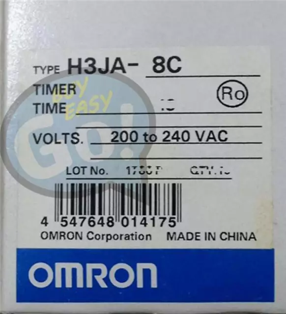 One OMRON Delay Timer H3JA-8C 200-240VAC New