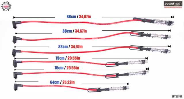 Cable de encendido deportivo 8 mm cables de encendido cable HT VW SEAT 2.8 V6 24V AUE AQP AYL 2