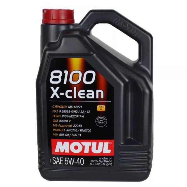 Motul 8100 X-clean 5W-40 5 Liter (102051) Motoröl VW 502 00 MB 229.51 109226