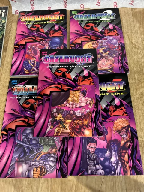 ONSLAUGHT TPB Set - Trade Paperback Volumes Lot Of 5  Marvel X-Men  1 2 4 5 6