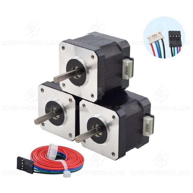 STEPPERONLINE NEMA 24 Stepper Motor Dual Shaft 4Nm 60x100mm 3A 8-wire