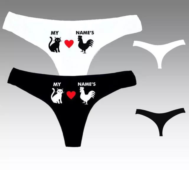 Personalised Your Text Image Ladies Knickers Underwear Valentines