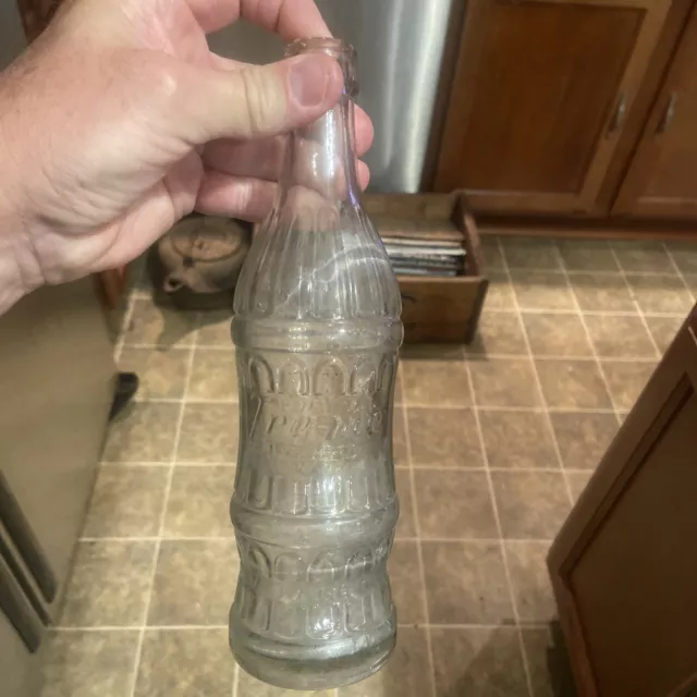 Rare Try-me Beverages Embossed Soda Bottle Meridian Mississippi