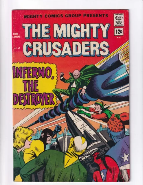 THE MIGHTY CRUSADERS No.2 Radio Comics Jan. 1966 vintage comic Great Copy B & B