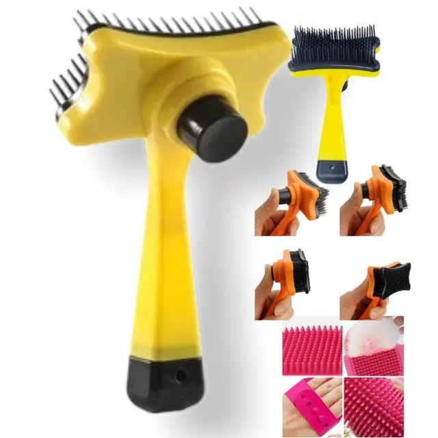 Dog Brush Cat Pet Grooming Slicker Self Cleaning Massage Long Short Hair Remo !