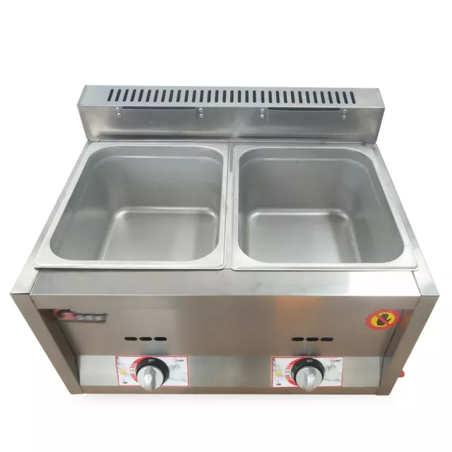 18L Commercial Countertop 3 Gas Fryers Deep Fryer Propane LPG NG Stainless Steel