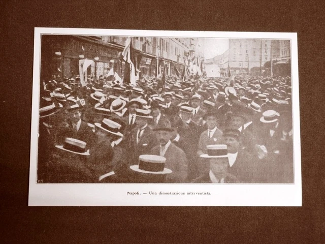 WW1 PRIMA GUERRA mondiale 1914-1918 Napoli nel 1915 Dimostrazione ...