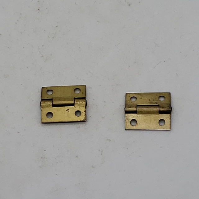 National Man Co. Matching Brass Hinges Set, Four-hole, Vintage Style 3