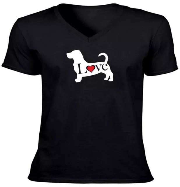 Lover Basset Hound Puppy Mens Unisex T-Shirt V-neck Graphic Tee Dog  Lover gift