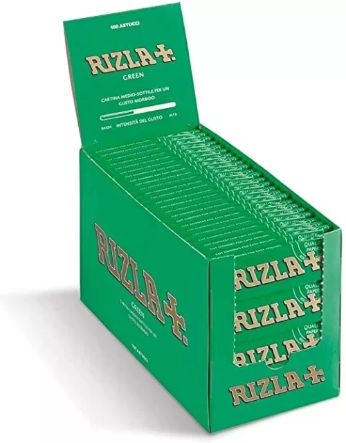 RIZLA GREEN Regular Medium Thin Cigarette Hand Rolling Papers - CHOOSE AMOUNT