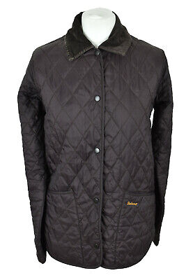 BARBOUR LIDDESDALE a forma di Marrone Giacca Trapuntata Tg UK 8