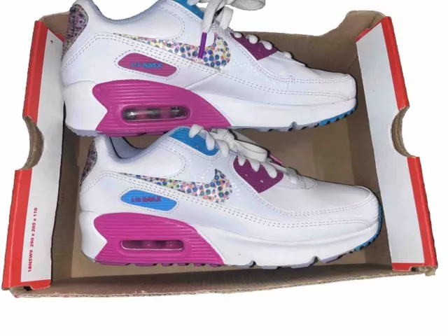 Nike Air Max 90 LTR SE (GS) Big Kids' Shoes White-Active No Lid Box DV1843-100