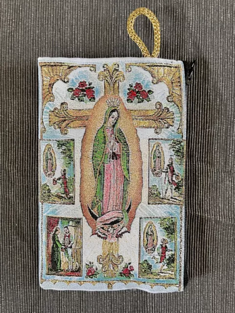 Ikone Unserer Lieben Frau von Guadalupe, Jungfrau von Guadalupe Teppichtasche, Geldbörse mit Reißverschluss