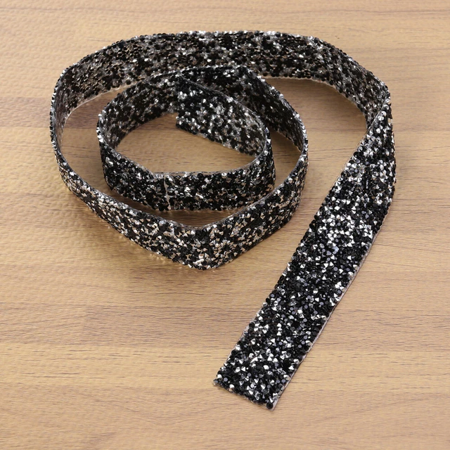 Decorazione diamante nastro glitter da incollare adesivo abito da sposa