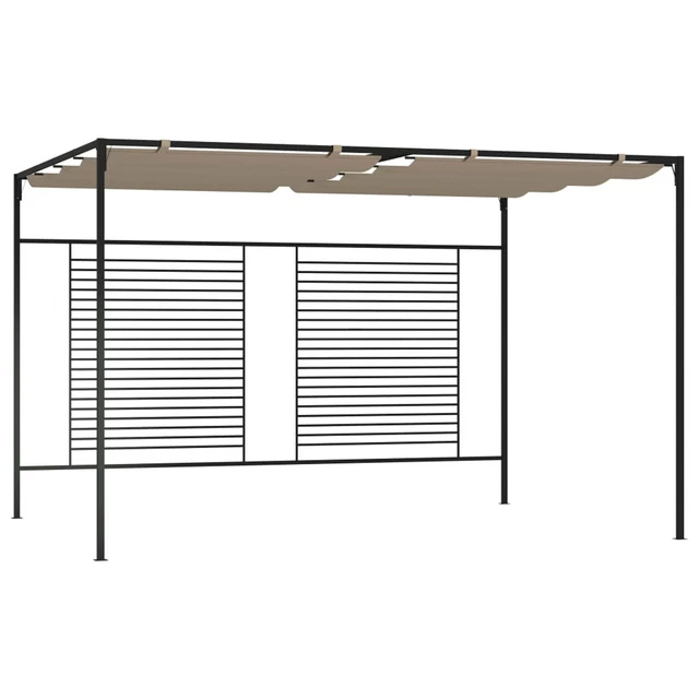 Pavillon mit Ausziehbarem Dach 3x4x2,3 m Taupe 180 g/m² Z4C8