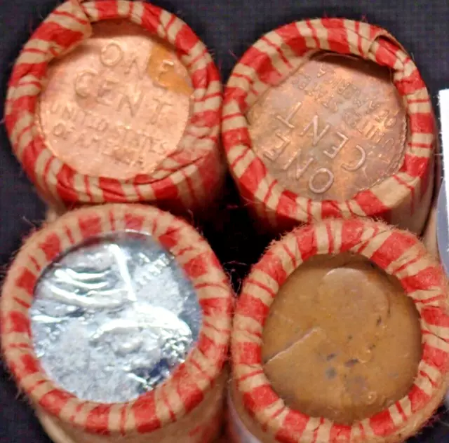 Wheat Penny Roll Lot,  Wheat Cent Lot 1909 VDB -1958, Indian Head, Steel LOT #2