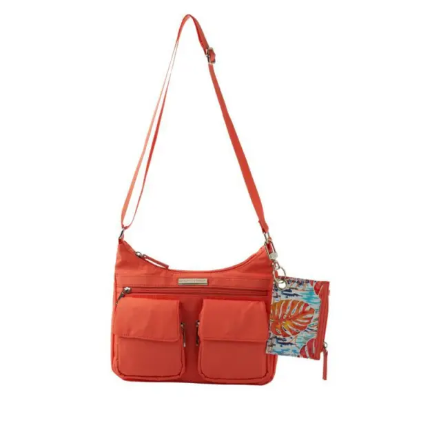 Samantha Brown To-Go Double Pocket Hobo - Coral