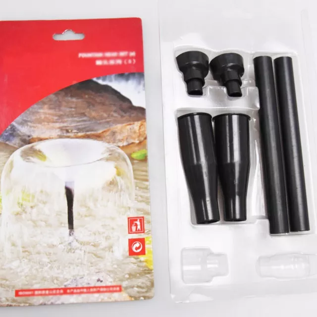 8pcs Set of Black Plastic Garden Fountain Nozzle Head for Pond and Aquarium