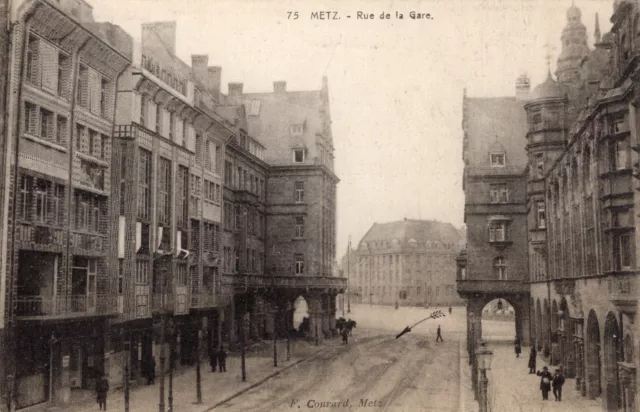 *1541 cpa Metz - Rue de la Gare