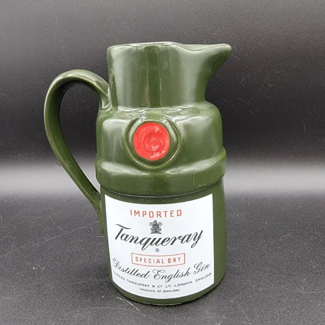 TANQUERAY Imported Special Dry Distilled English Gin Pitcher 7" Inches Somerset