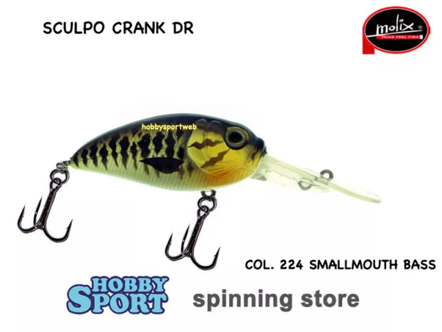 MOLIX SCULPO CRANK DR  5,5 CM col  224 SMALLMOUTH 14 GR  SPINNING BLACK BASS