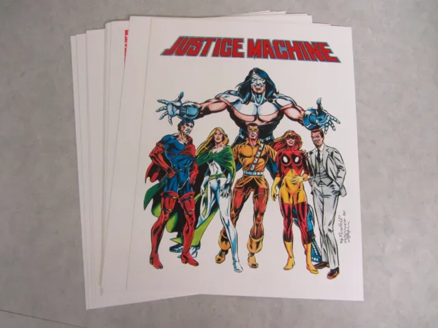 Justice Machine Sketchbook Portfolio Vol 1 ~ 10 Prints ~ Noble Comics 1982 2