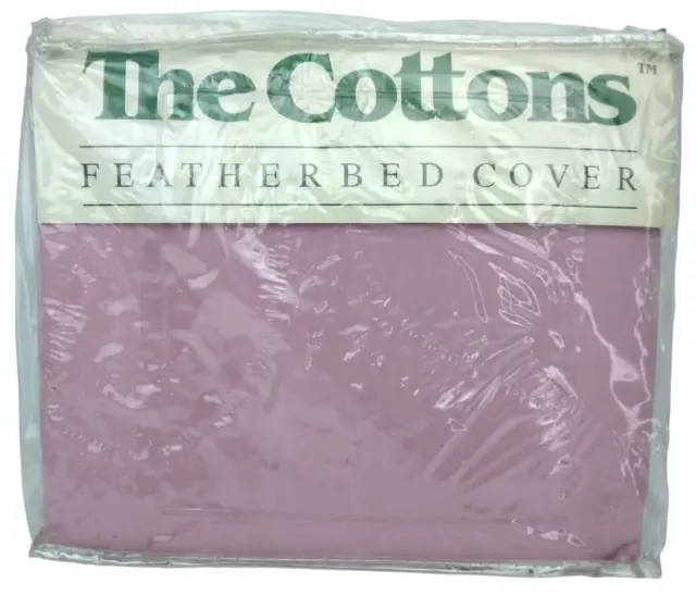 Funda de cama de plumas de colección rosa rosa de The Cottons (completa) hecha en ee. uu. nueva de lote antiguo