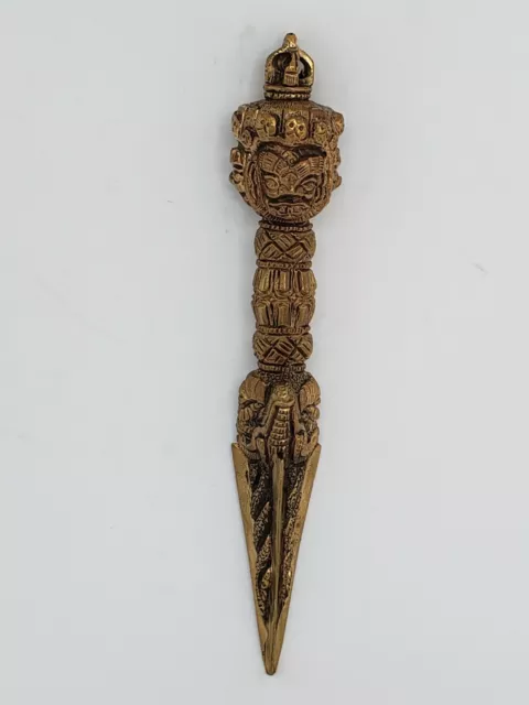 6.15” Handcrafted Phurba Dorje - Tibetan Buddhist Mahakala Ritual Dagger -PRD-4B