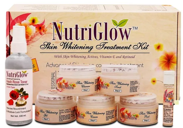 Nutri Glow Professional Skin Whitening Treatment Facial Kit | 300 Gram + 10 ML