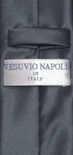 Vesuvio Napoli Narrow NeckTie Solid Color 2.5" Skinny Thin Men's Neck Tie 2