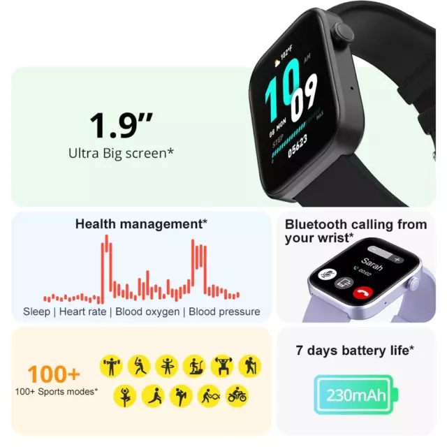 Smart Watch Men and Womens - Touchscreen, Bluetooth, Health Monitoring and more 3