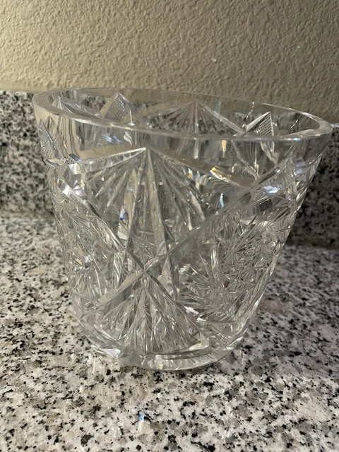 FINE ANTIQUE ABP AMERICAN BRILLIANT PERIOD CUT GLASS 5.5” BOWL/ Ice Bucket