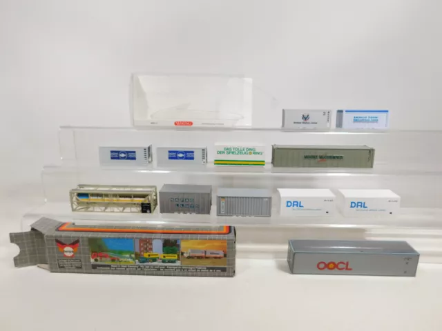 DE388-0, 5 #wiking / Herpa/Roco H0 1:87 IN Set Container: Dal+ Oocl etc Top + 2x 2