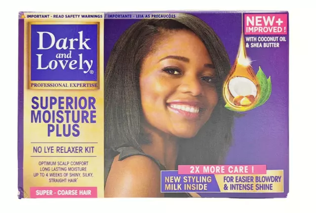 Dark and Lovely Superior Moisture Plus No Lye Relaxer KIT Super